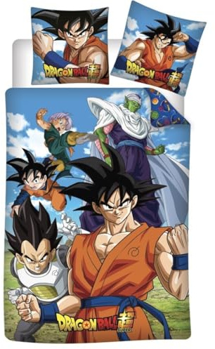 Dragon Ball Super Funda Nórdica Cama 90 140x200 + Funda Almohada Botones