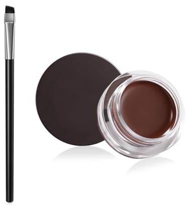 ZWWOGE Braun Gel Eyeliner, Wasserfest Langanhaltende Creme Eye Liner Gel, Hochintensive Pigmente, Wischfestes Eyeliner Makeup, Brown Eyeliner mit Eyeliner-Pinseln