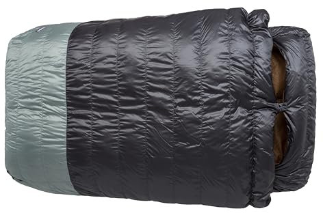 Big Agnes King Solomon (650 RDS DownTek) 40 Double Wide Sleeping Bag, 20 Degree, Asphalt/Chinois Green