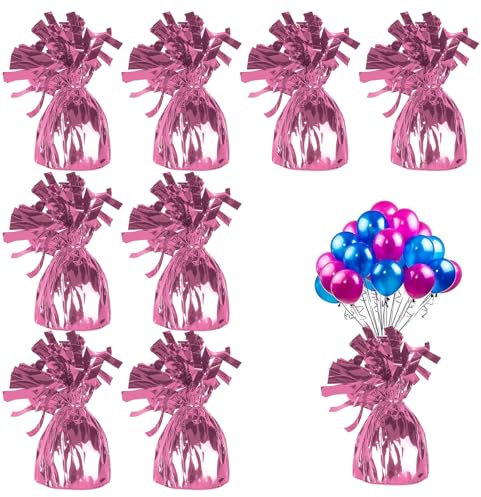 8 pesi per palloncini per feste di compleanno, pesi per palloncini a elio, eventi e celebrazioni, accessori per palloncini per feste di compleanno, rosa