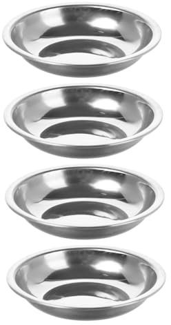 Ipetboom Piatti di Pesatura Design Preciso e Resistente in Acciaio Inossidabile Set 4 Pezzi per Bilancia Elettronica per Gioielli e Pietre Preziose