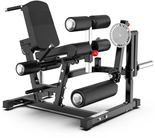 Macchina per allungare e arricciare le gambe per palestra domestica, panca regolabile per allenamento della forza con schienale per allenamento su cosce e parte inferiore del corpo, design a piastra