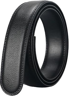 OEUVREBY Correa de cinturón automática sin cierre, accesorios de disfraz, correa de trinquete negra, 150 cm, Negro 150 cm, 150 cm