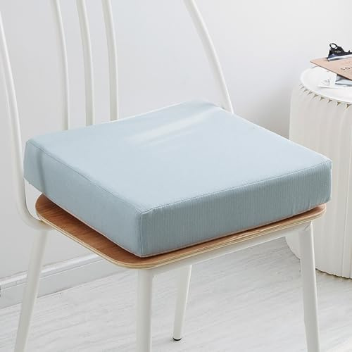 Extra tjock Bo Cush för äldre tvättbar golvkudde för stolar bil kontor och rullstol stöd himmelsblå 55 x 55 x 3 cm