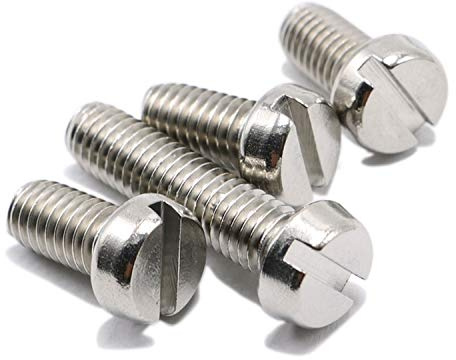 Ochoos M6 Slotted Cheese Head Machine Screws Stainless Steel Thread Length 8 up to 40mm - (Dimensions: M6 x 8mm 20pcs)