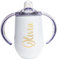 Varsany Personalisierte Baby Schnabeltasse für Kleinkinder - BPA-freier Edelstahl Doppelwandig - Free Flow Schnabeltasse - Einfacher Übergang - Weiß