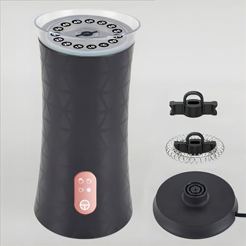 ORALION Mousseur à Lait Électrique, Mousseur Lait Automatique 4 en 1,Chauffe Lait, 500 watts, 240 ml per caffè/Latte/Macchiato/Cappuccino (noir)