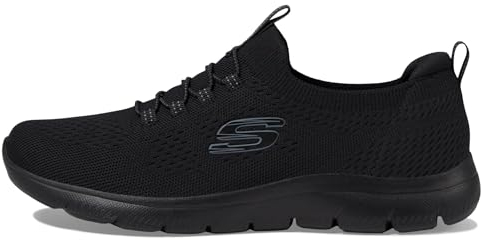 Skechers Summits Top Player Damen Sneaker, Black Mesh Trim, 43 EU