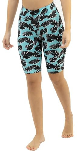 Leggings Park Butterweiche Biker-Shorts für Damen, hohe Taille, für Workout, Yoga und Laufen, Monstera Dots, L/XXL