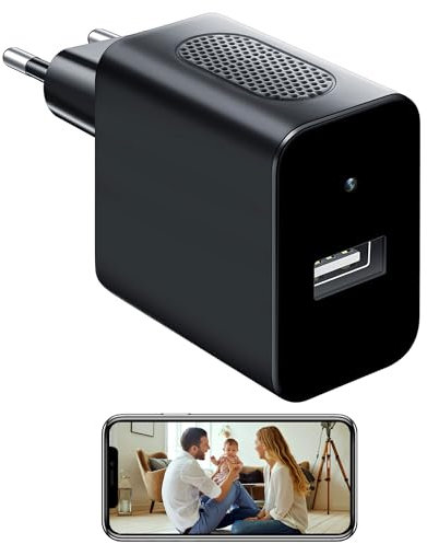 Camera Espion Mini Camera Surveillance1080P Caméra Espion Interieur Caméra Cachée Enregistrement Vidéo et Audio, Détection de Mouvement (Pas de Wi-FI, Pas d'application)
