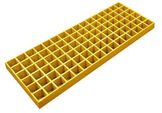 NATOTELA GFK Gitterrost 240x600x38mm Glasfasergitter MW: 30/30 mm gelb Trittrost Treppenstufe geeignet für Entwässerungsrinne und Fahrbahnen Garage Brandschutztreppen Fluchtwege Bauernhof
