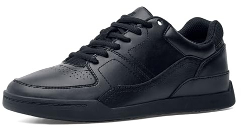 Shoes for Crews Men's Slip-Resistant Work Sneakers – Comfortable, Non-Slip Shoes for Men in Food Service, Healthcare & Hospitality - Street Casual, Black, Size 13