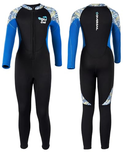 Kinder Neoprenanzug 2.5 mm mit Frontreißverschluss Thermal wärmender Nassanzug für Knaben und Mädchen Schwimmanzug für Surfen Schnorcheln Schwimmen und weitere Wassersportarten XL Größe