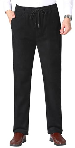 Yukirtiq Pantalones de Deporte Hombre Pantalón de Pana de Negocios Casuales Pantalones de Oficina Pantalones de Chándal Cintura Elástica con Bolsillos