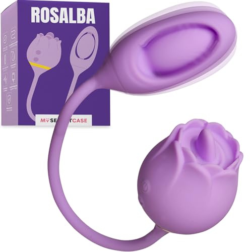 MySecretCase Vibromasseurs Feminin Oeuf Vibrant 20 Modes de Plaisir Vibromasseur Langue Stimulateur Clitoridien Sextoy Couple IPX6 Jouet Adulte Feminin Jouer Sexuelle Pour Femme Silicone