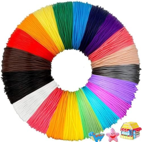 Filamento PCL Para Bolígrafo 3D De 1,75 MM, 20 Colores Aleatorios, 5M Cada Uno, Para Bajas Temperaturas, Bolígrafo 3D Para Niños Y Accesorios De Lápiz