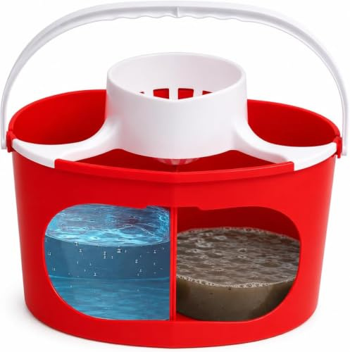ACQUA Pro - Cubo Fregona Dos Compartimentos - Cubo Que Separa Agua Limpia y Sucia - 14 L de Capacidad