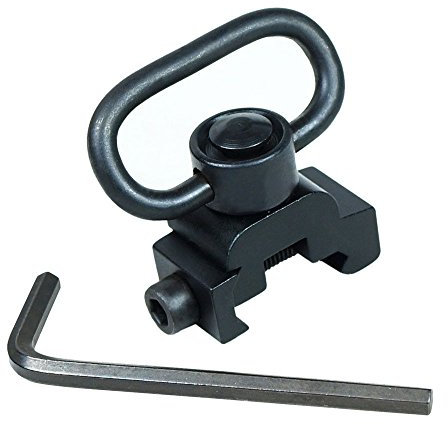 BigTron Heavy Duty Quick Release Detach Push Button Sling Swivel Adapter Set Picatinny Rail Mount Base 20mm Connecting Sling Ring