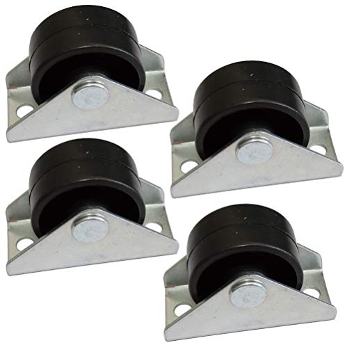 AERZETIX: Ruedas ruleta para muebles base fija Ø30mm W15.5mm H32.5mm 25kg placa de montaje 21x48mm C42666 (4 piezas)
