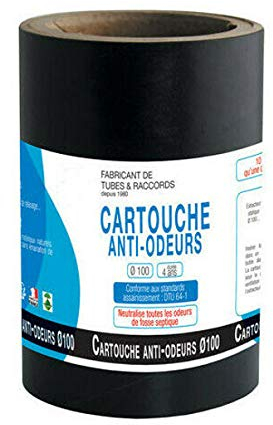 Cartucho y filtro antiolores diámetro 100 tanques sépticos