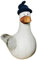 Land-Haus-Shop Möwe mit Strickmütze Dekofigur Hinnerk Keramik Maritim Vogel Meer Küste Strand (Gross 20cm hoch)