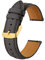 BISONSTRAP Uhrenarmbänder mit Schnellverschluss,Textur Leder Uhrenarmband für Herren und Damen,22mm,Dunkelgrau,Goldene Schnalle