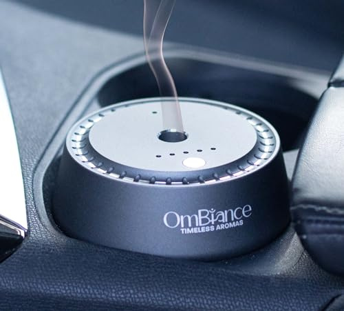 Ombiance Coche: Difusor de Aceites Esenciales, Encendido Apagado Automático, Accesorios Coche Olores Frescos 6X Más Beneficios Aromaterapia - Purificador de Aire, Ambientador Coche