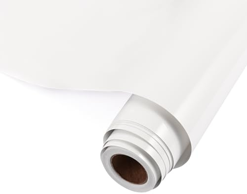 NANAPLUMS Lámina para plóter textil, lámina de transferencia para textiles, lámina flexible para planchar, lámina para plóter para manualidades, 30,5 cm x 150 cm, color blanco