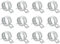 Sourcingmap 12Pcs Spring Band Type Action Fuel/Silicone Vacuum Hose Pipe Clamp, 24mm Low-Pressure Air Spring Hose Clip Clamp for Automotive Oil Pipe Water Pipe, Silver