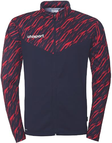 uhlsport Football Progressive 28 Poly Veste d'entraînement pour homme, veste de sport, sweat-shirt sans capuche avec col montant et poches zippées