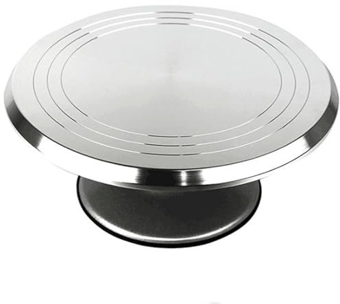 Alzata girevole in lega di alluminio, 30,5 cm, rotazione liscia, base stabile, facile da pulire, ideale per decorare torte e pasticcini