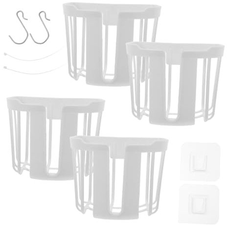 ibasenice 4pezzi Fioriere Da Parete Per Esterni in Plastica Cestini Per Piante Ganci Supporto Per Balcone e Recinzione Contenitori Decorativi Per e Adatte Casa e