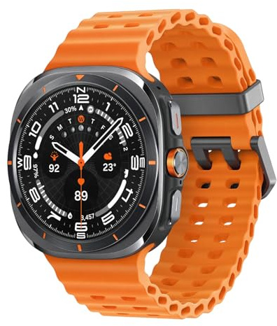 Samsung Galaxy Watch Ultra (2025), AI Smart Watch, Marine Band, Titanium Casing, Cushion Design, Quick Button, 47mm, LTE, Titanium Grey, 3 Year Extended Warranty (UK Version)