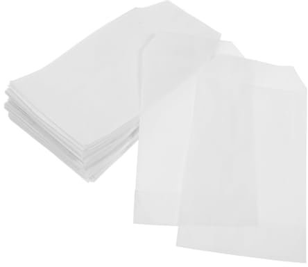 Holibanna 50pcs Semi Waxed Paper Bags for Cookies Candies and Wedding Confetti Popcorn Bags for Party Favors and Desserts Wrapping