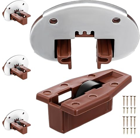 Levemolo 4 Set Kit di Riparazione Guide Scorrimento Liscio per Mobili Cucina e Camera Kit Completo Accessori Riparazione Supporti Montaggio Armadi Multifunzionali