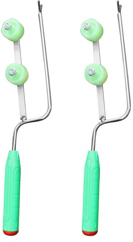 Ldabrye Coppia di attrezzi da giardinaggio per coltivazione di piantine di patate dolci, impugnatura ergonomica, struttura in ferro rinforzato, mobilità liscia, strumento per trapianto con ruote per
