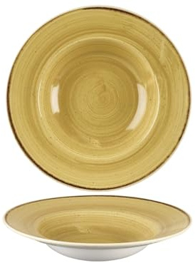Churchill 400779 Stonecast Pastateller, Porzellan, Must Yellow, 28 cm