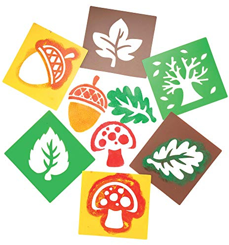 Baker Ross AR653 Schablonen,Herbstmotiv,6 Stück