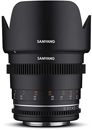 Samyang 23017 MF 50 mm T1.5 VDSLR MK2 Fuji X - Bright T1.5 Normal Cine and Video Lens for Fuji X Mount, 50 mm Fixed Focal Length, Follow Focus Sprockets Full Format and APS-C, 8K Resolution