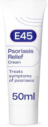 E45 Psoriasis Cream 50 ml – Treatment for Psoriasis Symptoms – to Reduce Scaling, Itching, Redness, Roughness, Dry, Hard Skin – Moisturising E45 Cream – Relieve Irritated Skin