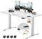 TRIUMPHKEY Höhenverstellbarer Schreibtisch 160x80cm mit USB Ladeanschluss, 3 Memory-Steuerung Schreibtisch Höhenverstellbar groß Anti-Kollisions-System Stehpult Computertisch Weiß Weiss