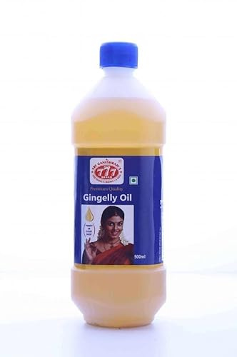 Kajal 777 Gingelly Bio kaltgepresst - Gereiftes Basisöl für Massage, Ayurveda, Haut- und Haarpflege (500 ML)
