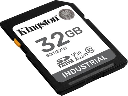Kingston Industrial SD Card, Up to 100MB/s, High Endurance, UHS-I U3 V30 A1, (SDIT/32GB)