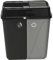 URBNLIVING 100L Duo Kitchen Bin Waste Garbage Can 2 Compartments With Bas Connectors (Black/Grey)