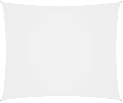 Sonnensegel für Zuhause und draußen, Oxford-Stoff, rechteckig, 4 x 6 m, Weiß