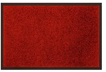 Acomoda Textil – Felpudo Atrapapolvo de Entrada, Alfombra Rectangular de Goma Resistente y Antideslizante. Alfombrilla Acolchada de Fácil Limpieza Ideal para Interior y Exterior. (Rojo, 60x80 cm)