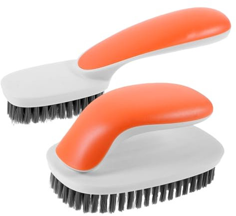 MERRYHAPY 1set Spazzolper Pulizia Spazzola Per Scarpe e Abbigliamento Pulizia Morbida Per Tessuti e Suolper Casa Viaggi e Cucina Combinazione e Arancio