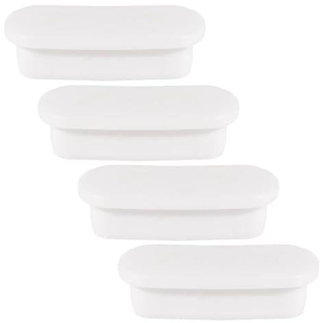 ZAAWUUT Confezione da 4 tappi ovali per troppopieno, coperture in gomma per foro di troppopieno per lavello da cucina, bagno, lavello, inserto in foro ovale