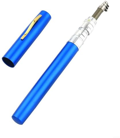 Telescopic Pocket Fishing Rods, Pen Style Small Ultra-Short Fishing Rods, Ultra-light Portable Raft Fishing Rod(blue)