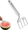 Lyreh Silver Watermelon Cutter Tool, 8.46x2.95 Inch Mango Slicer Stainless Steel Melon Pineapple Fruit Cutter for Summer Camping Picnic & Home Party